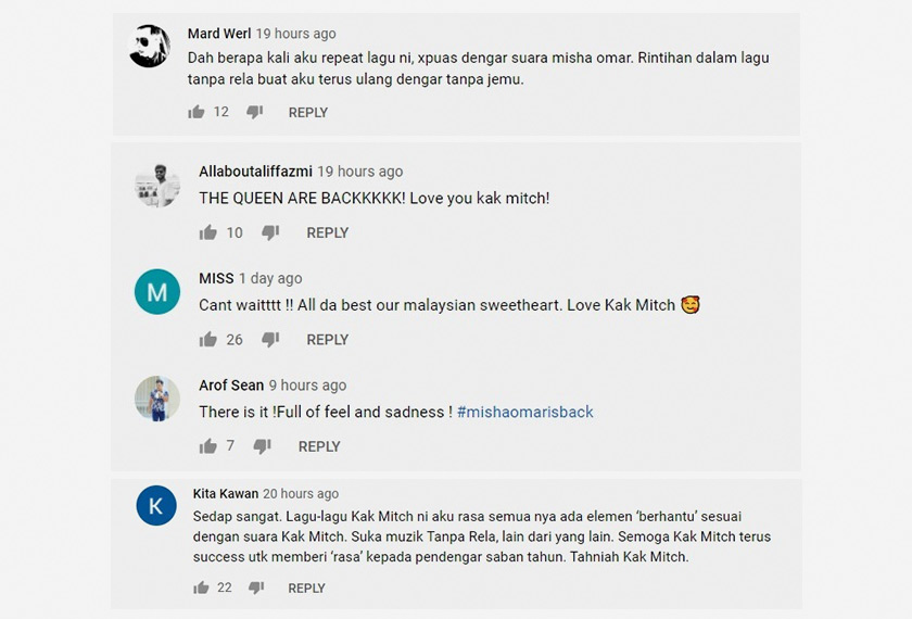 Komen Peminat di lama Youtube