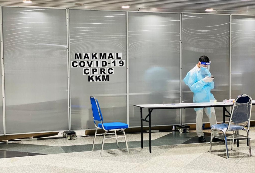 Kawasan saringan COVID-19 di KLIA - Foto Pembaca Astro AWANI