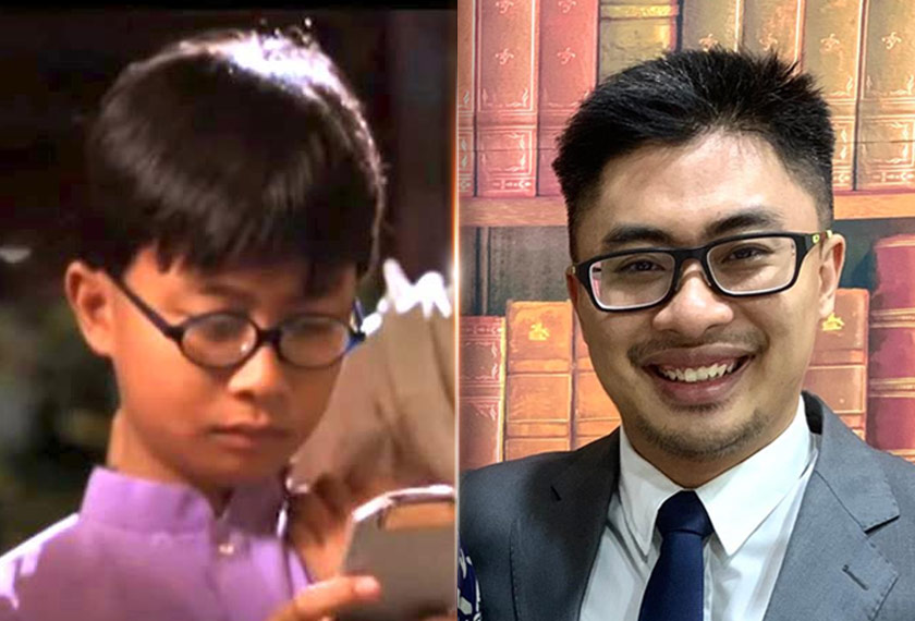 Wajah terbaharu Ku Amirul Faiz (kanan) dan semasa membintangi filem Syukur 21.