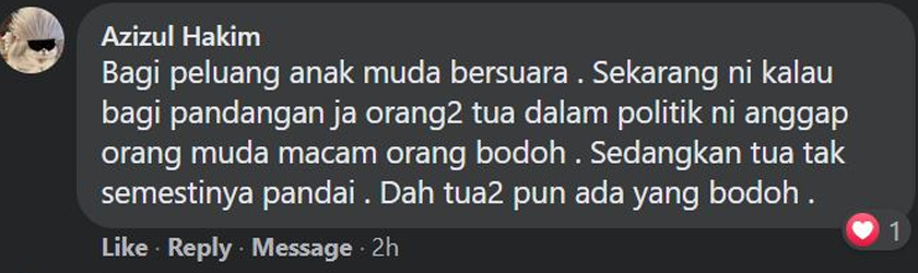 Usia bukan halangan untuk memimpin kerana ia sekadar angka