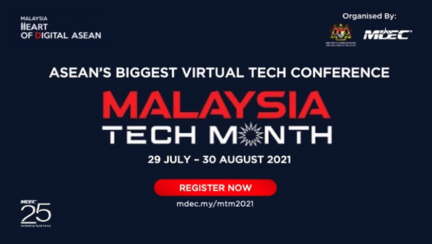 Malaysia Tech Month 2021 (MTM21) berlangsung secara maya pada 29 Julai hingga 30 Ogos 2021. - Foto MDEC