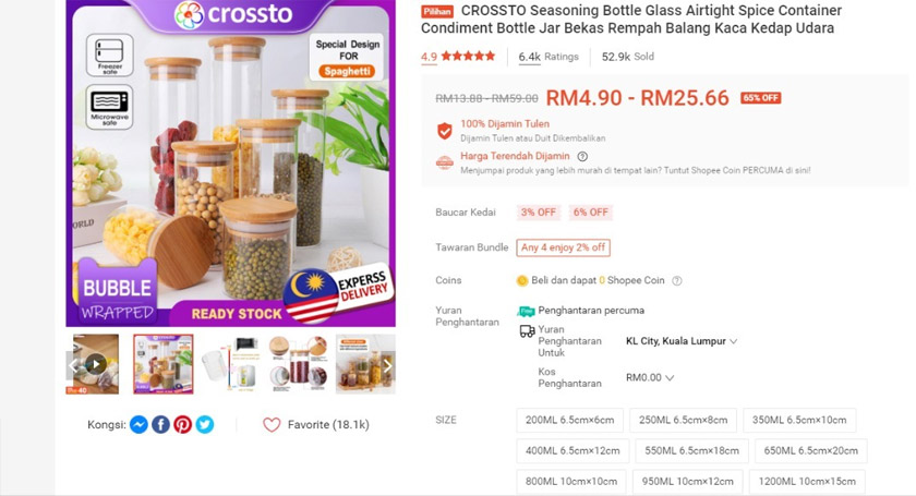 Selain dapur kelihatan kemas, ia turut memudahkan anda untuk mencapai bahan makanan ketika menyiapkan sajian.