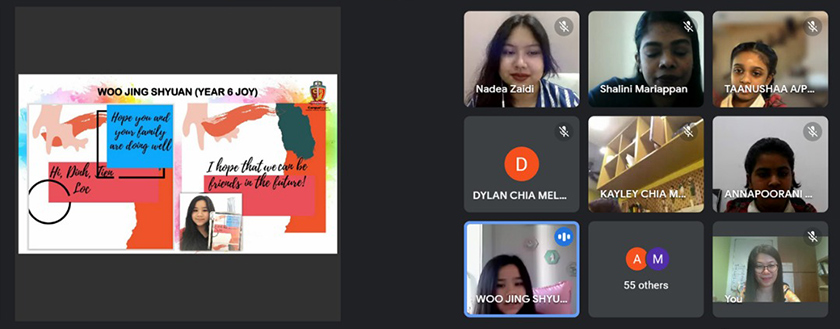 Students presenting their letters and e-cards to World Vision. - Photo by Campus Rangers