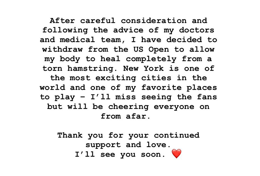 Perkara itu diumumkan menerusi laman Instagramnya pada Rabu.