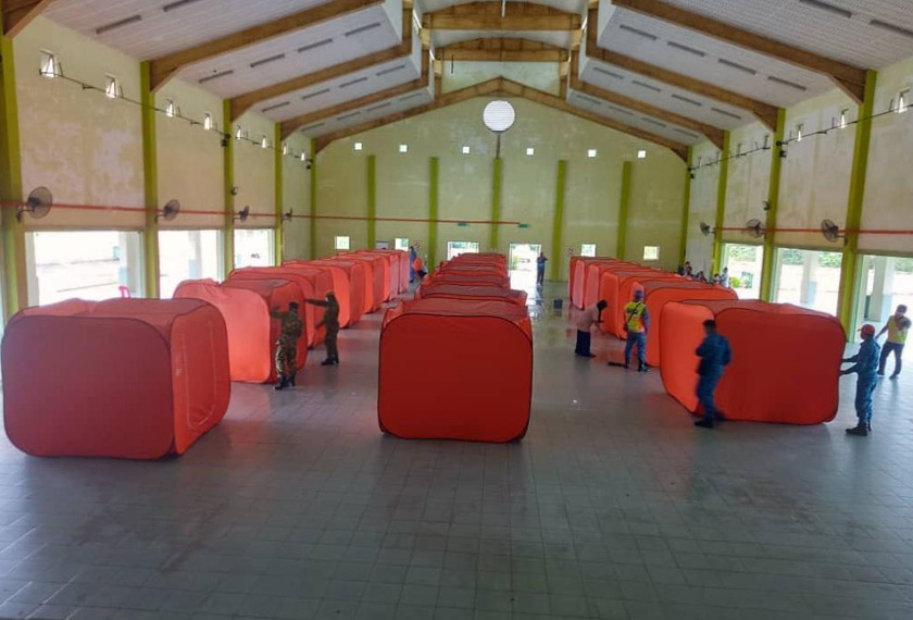 Pusat Pemindahan Sementara (PPS) di SK Nanga Embuau di daerah Song. - APM Sarawak