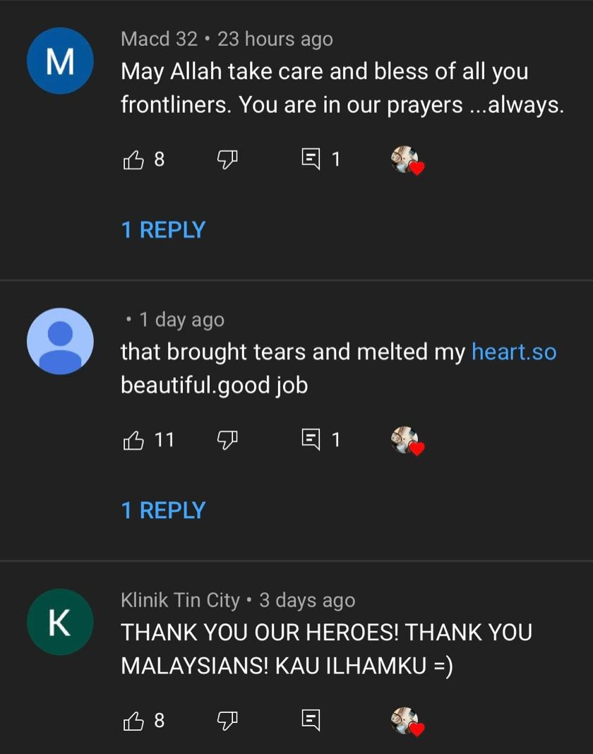 Kau Ilhamku dendangan ‘frontliners’ undang sebak buat rakyat Malaysia