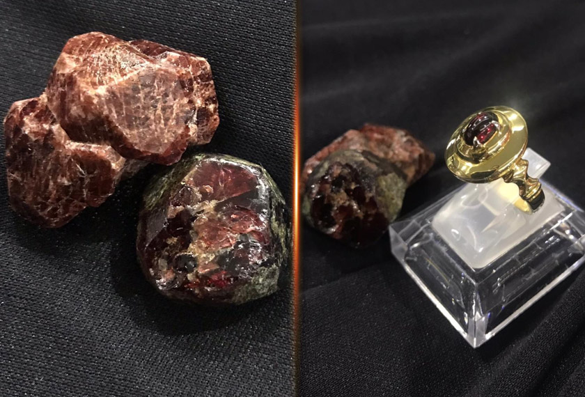 Koleksi Raw Garnet Alamandine sangat menawan dan mewah mudah membuatkan ramai yang jatuh hati.