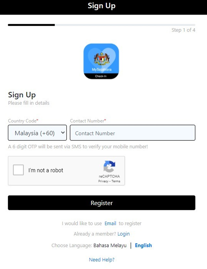 Masukkan nombor telefon anda untuk pengesahan (Untuk makluman, satu nombor telefon hanya dapat menjana satu kod QR sahaja)