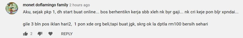 Kekal positif dengan pendapatan harian