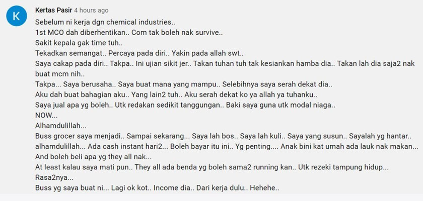 Kegigihan untuk bangkit akhirnya mencapai lebih daripada makan gaji sebelum ini