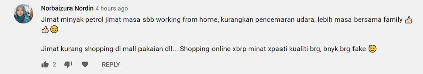 Bekerja di rumah membantu penjimatan petrol selain meluangkan banyak masa bersama keluarga