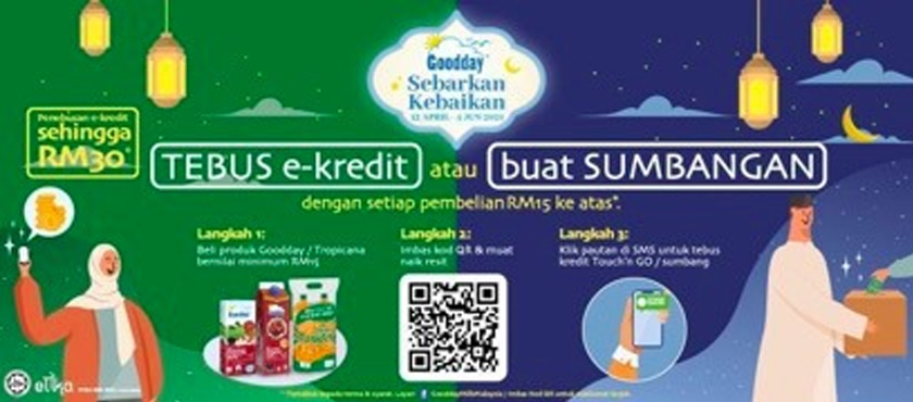 Kempen Goodday Beri Balik yang diadakan sehingga 4 Jun ini. - Foto Susu Goodday