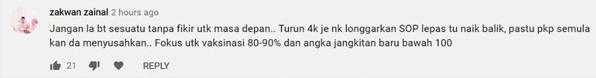 Pelonggaran SOP akan menyebabkan PKP 4.0 pula dikuatkuasakan seterusnya menyusahkan banyak pihak