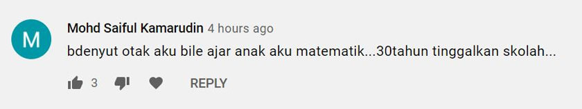Seorang bapa sakit kepala cuba mengingati semula mata pelajaran Matematik