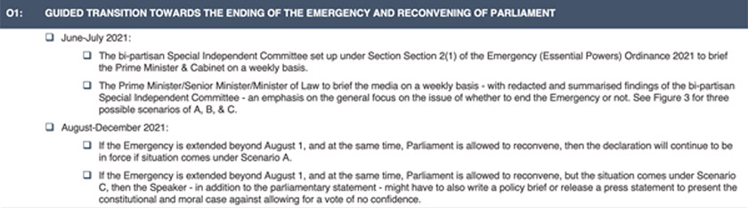 Figure 2. Targets and criteria under the goal of minimising politicking