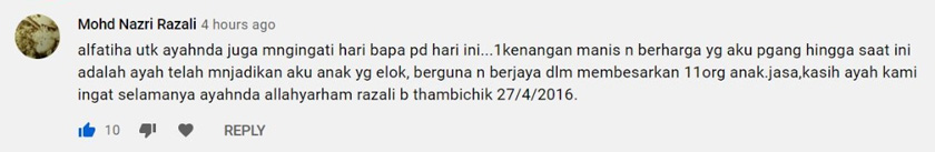 Walaupun ayah telah meninggal dunia, didikan ayah terus digunakan sampai tua