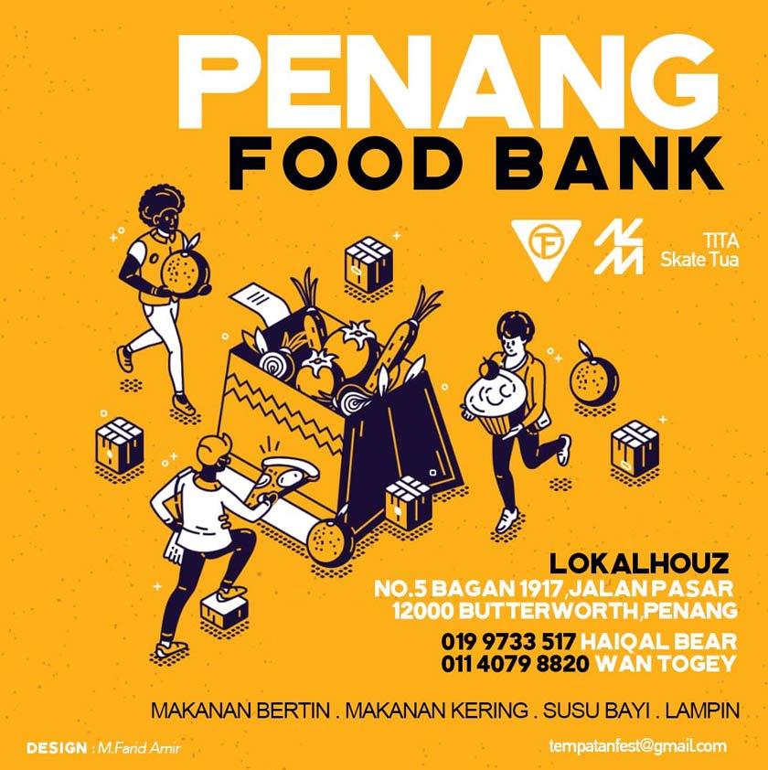 Tempatan Food Bank Penang bekerjasama dengan Lokal Hauz