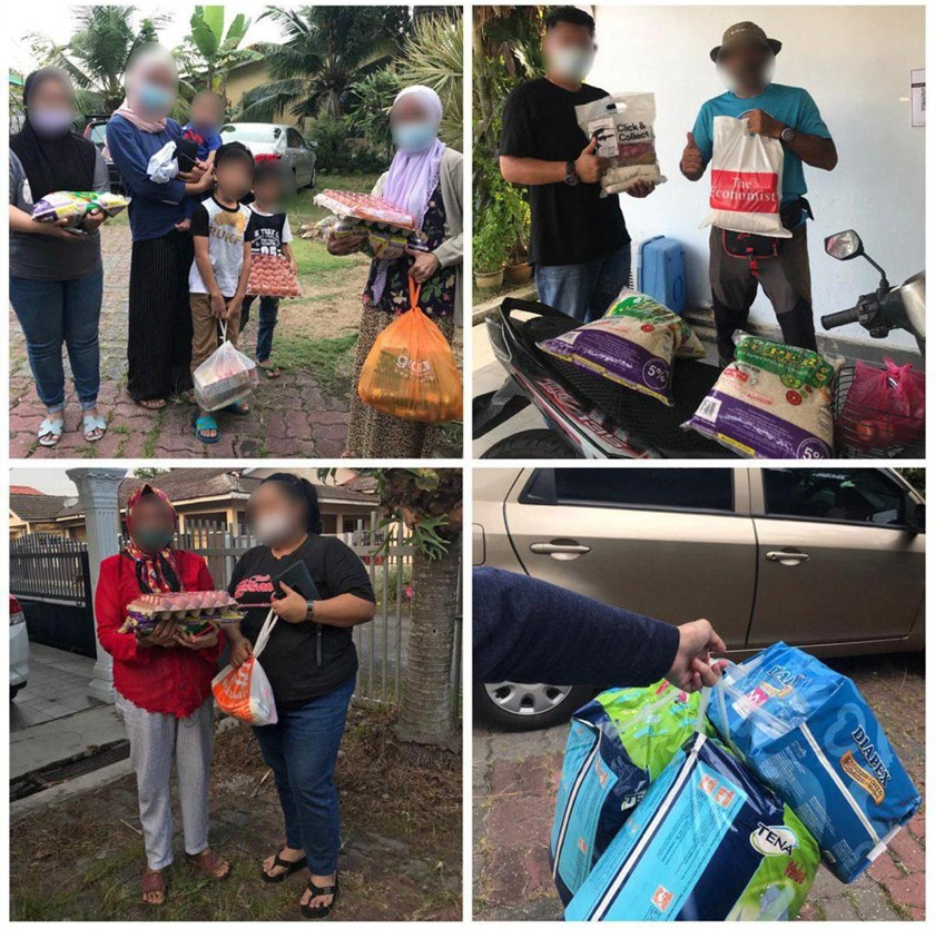 Antara keluarga dan individu yang dibantu oleh Syafiq Mobin