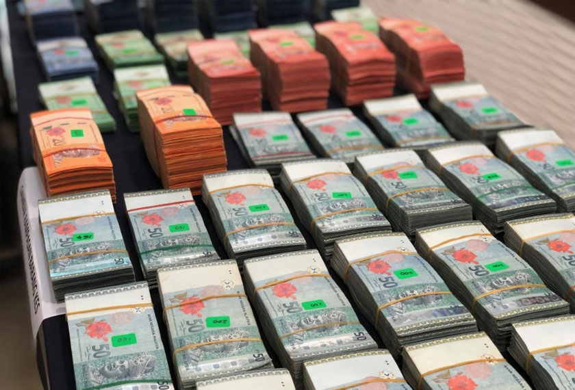 Polis menemui semula wang tunai RM263,295 dan masih mengesan baki kira-kira RM130,000.