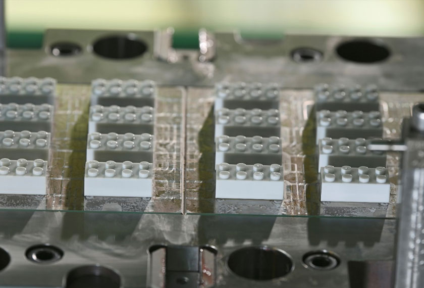 View of bricks fresh out of the mould at Lego's materials and safety testing labs in Billund, Denmark. REUTERSpic