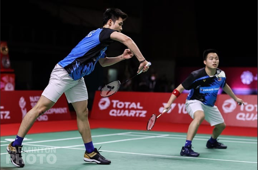 Aaron Chia-Soh Wooi Yik (gambar) pula tewas di tangan pasukan bukan pilihan dari Jerman Mark Lamsfuss-Marvin Seidel. - Facebook Badminton Association of Malaysia