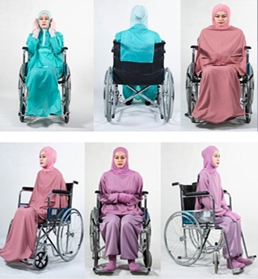 Satu penyelidikan dibuat bertujuan untuk mengenal pasti reka bentuk serta menganalisa keperluan yang perlu dipertimbangkan dalam merancang telekung untuk kegunaan solat bagi pengguna kerusi roda