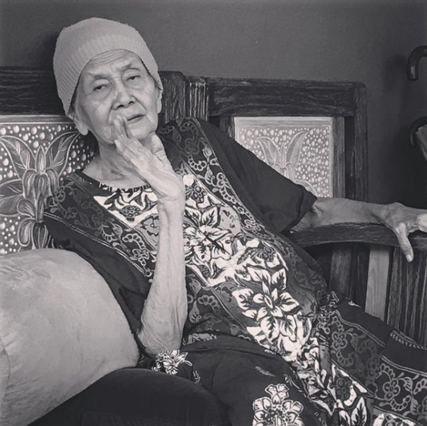 Allahyarham Yang Asmah Long meninggal dunia pada usia 92 tahun kerana sakit tua. - Gambar Instagram ELLA