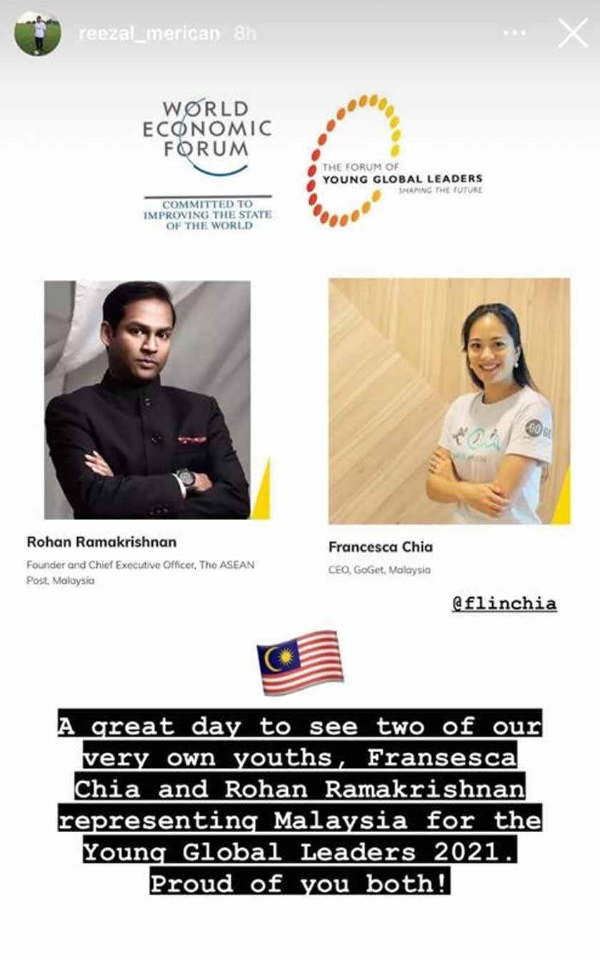 Kejayaan mereka berdua turut mendapat pujian dari Menteri Belia dan Sukan Datuk Seri Reezal Merican. 