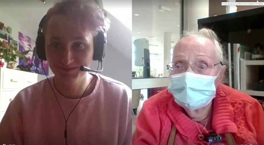 Bellman (kiri) dan Tolu bertemu setiap minggu menerusi aplikasi Skype. - Reuters