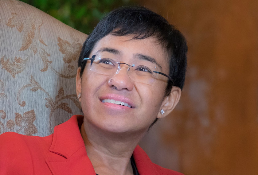 Maria Ressa, penerima anugerah kewartawanan UNESCO tahun ini. 