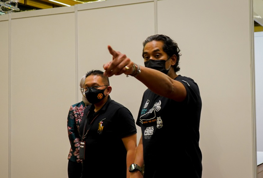 Menteri Sains, Teknologi dan Inovasi, Khairy Jamaluddin meninjau persiapan PPV di World Trade Centre Kuala Lumpur (WTCKL)