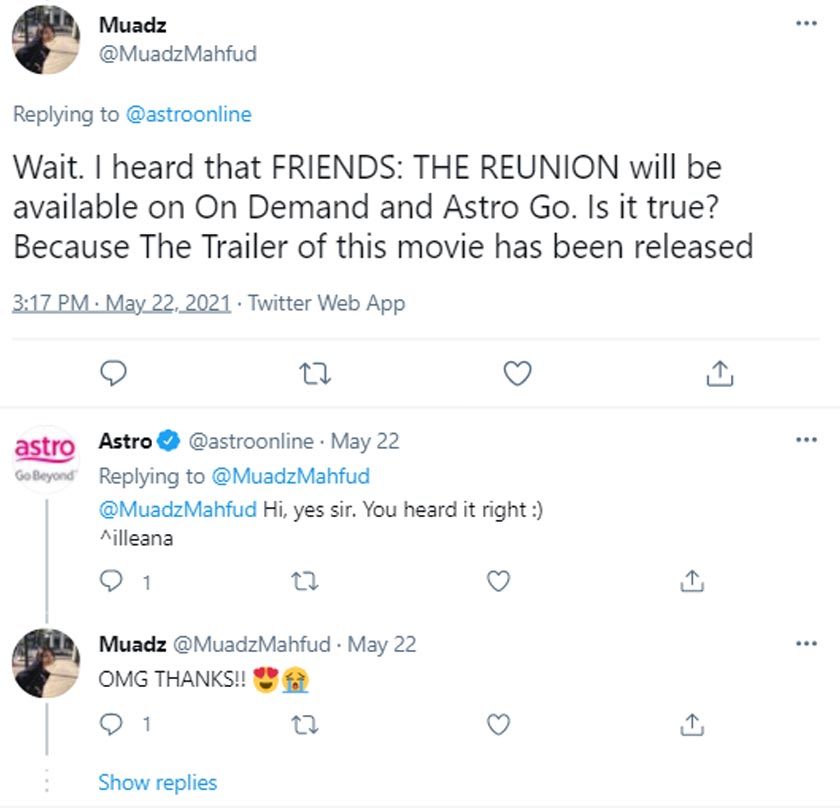 Keterujaan peminat dapat dilihat di platform media sosial Twitter dan ini adalah sebahagiannya