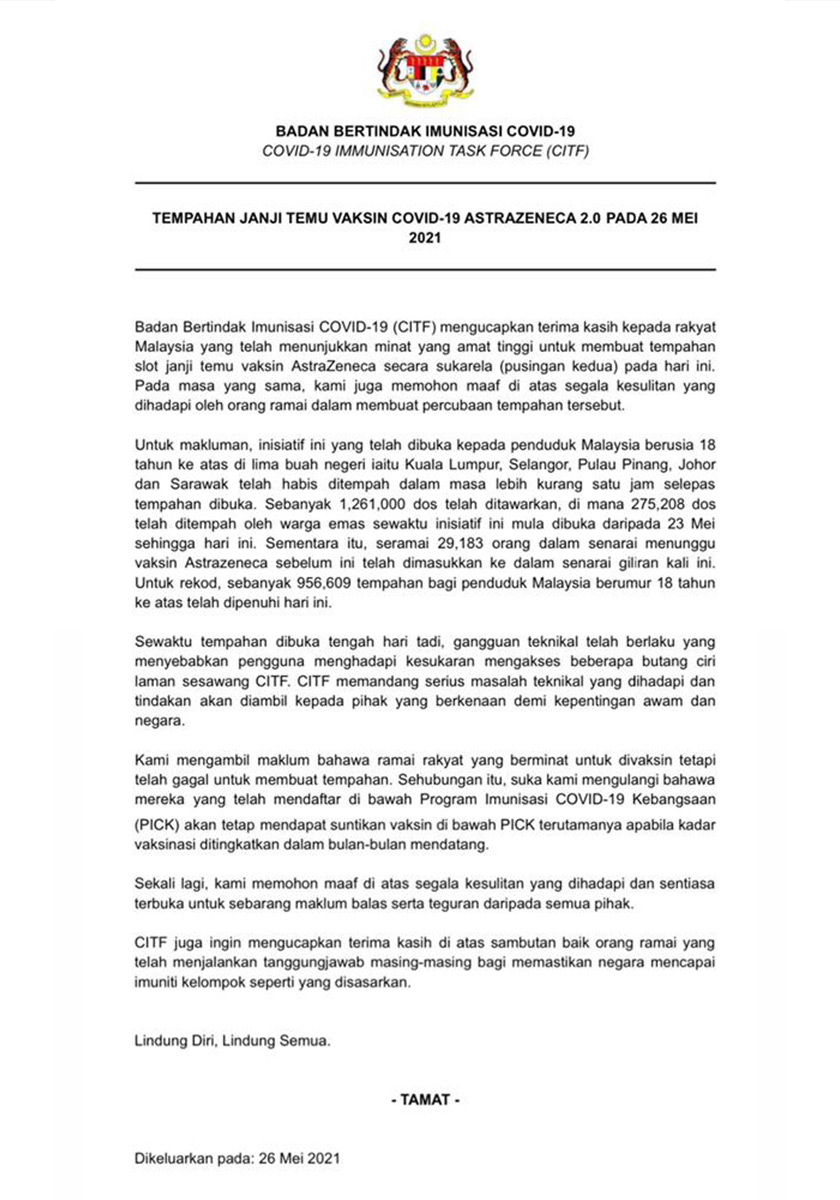 Tindakan juga akan diambil kepada mana-mana pihak yang lalai dan culas dalam melaksanakan tanggungjawab mereka