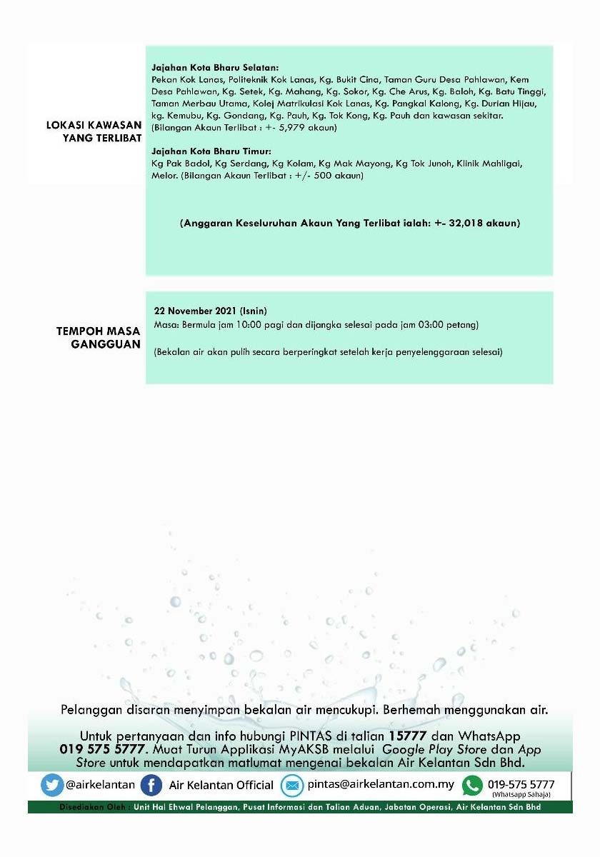 Untuk pertanyaan pengguna boleh menghubungi Pusat Informasi dan Talian Aduan (Pintas) di talian 15777 atau WhatsApp 0195755777 atau muat turun aplikasi MyAKSB untuk maklumat lanjut.
