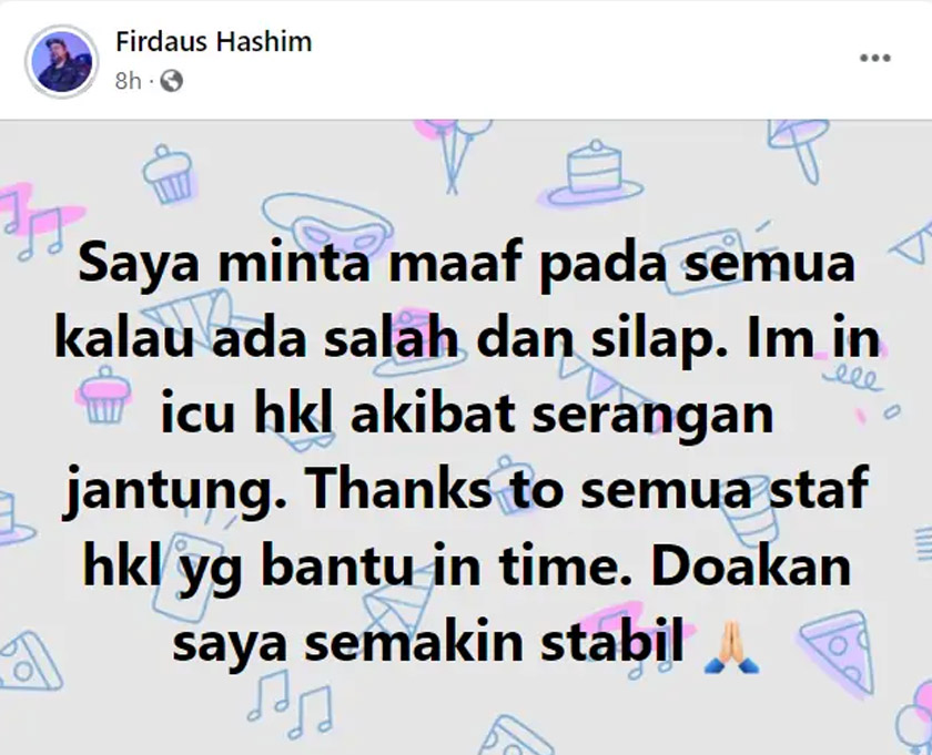 MasterRamen dikejar ke hospital akibat serangan jantung