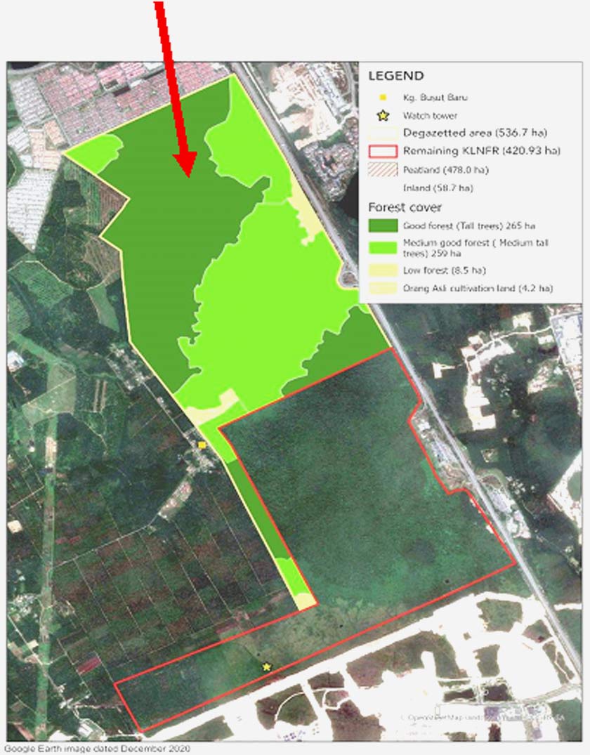 Degazetted area ( 12 August 2021)