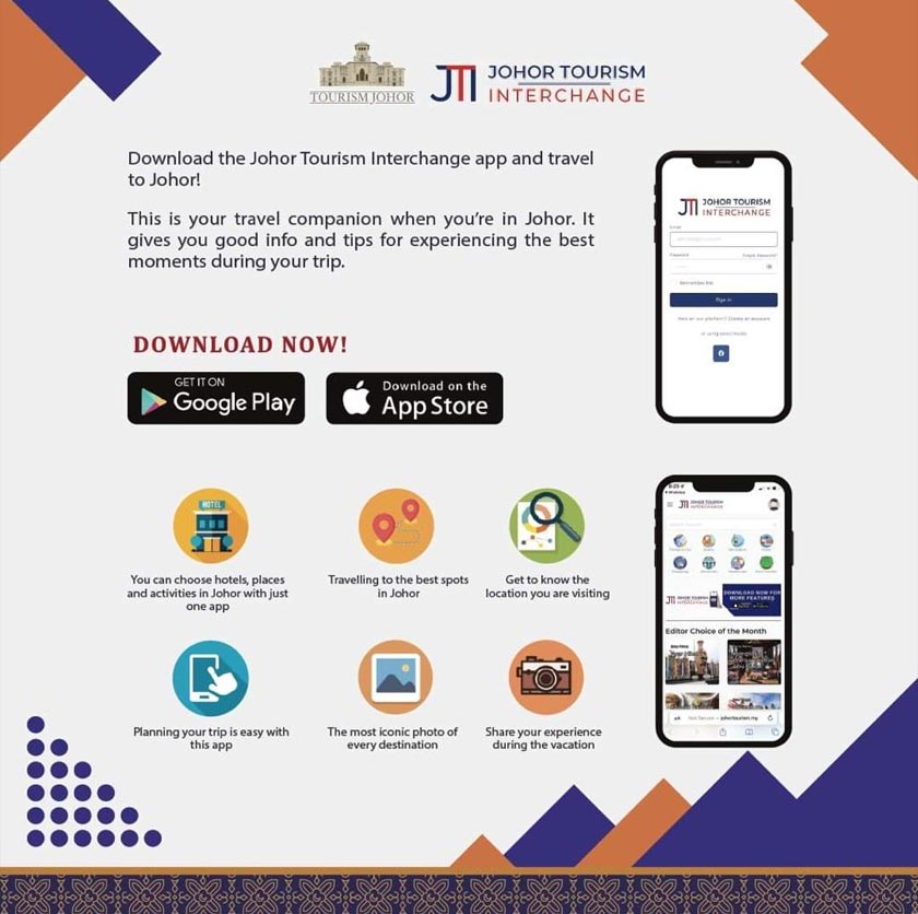 Sehingga kini, hampir 65,000 pengguna telah mendaftar untuk menggunakan aplikasi JTI. - Foto Tourism Johor