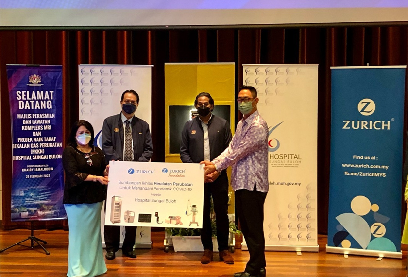 Syarikat menyumbang peralatan-peralatan perubatan di beberapa hospital bernilai RM1.3 juta bersempena dengan Minggu Komuniti Zurich.