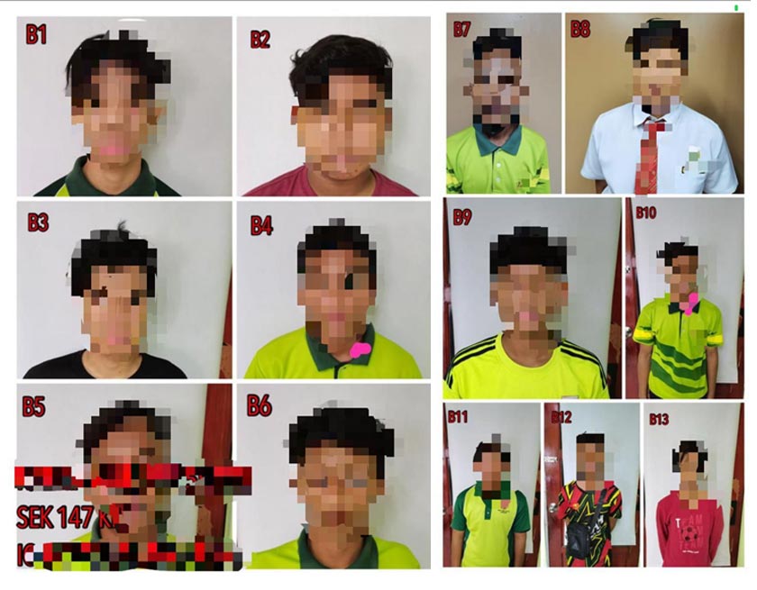 Kesemua pelajar terbabit ditahan bermula jam 12.30 tengah hari sehingga 3 petang hari ini di rumah masing-masing. - Foto PDRM