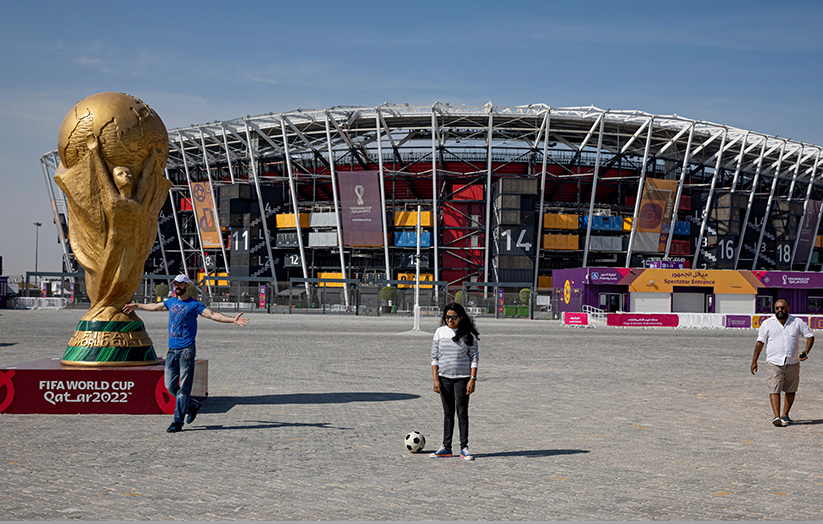 Stadium 974 di daerah Ras Abu Aboud, Doha yang menjadi antara venue Piala Dunia Qatar 2022.