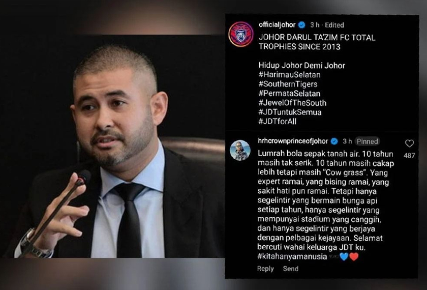 tulisnya di ruangan komen Instagram rasmi kelab, officialjohor.