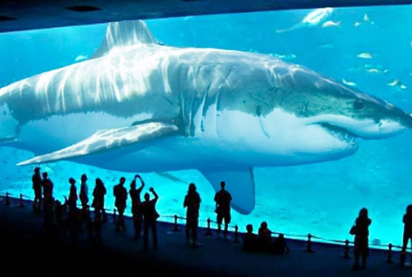 Jerung megalodon yang wujud pada zaman purba. - Foto Sinar Harian/Agensi