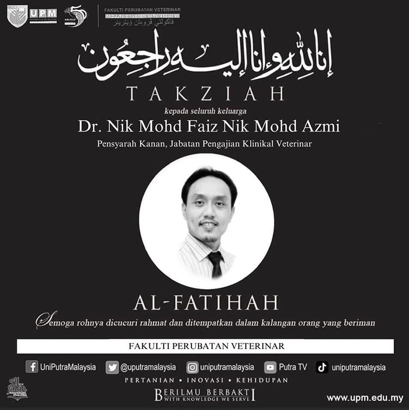  Allahyarham merupakan pensyarah kanan di Universiti Putra Malaysia .