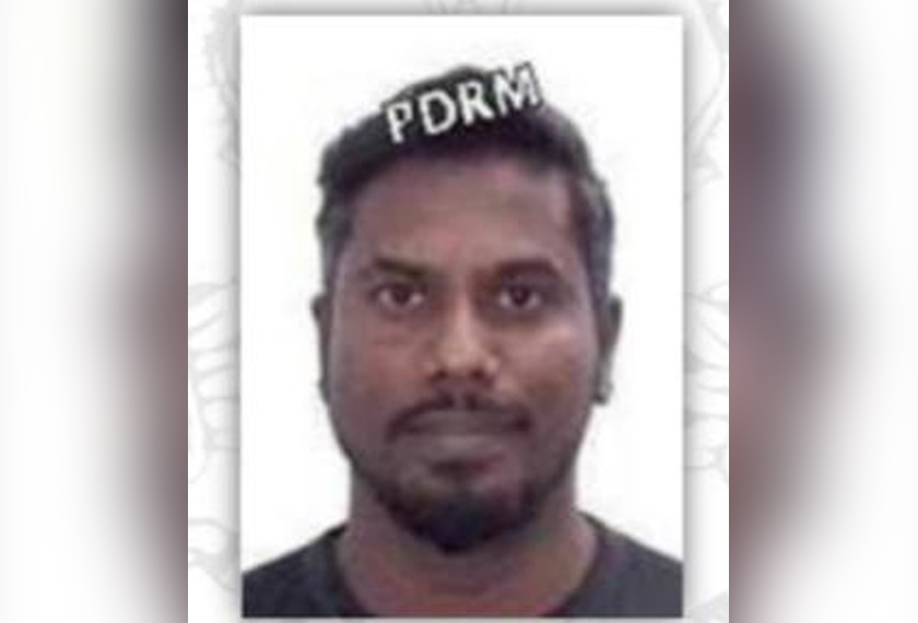 S Yogentheren yang dikehendaki polis. - Foto PDRM