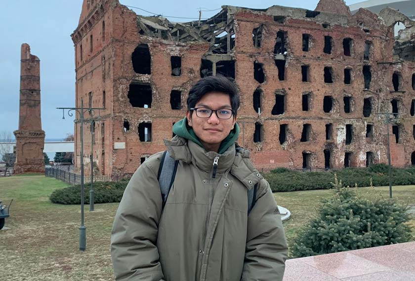 Ahmad Ashraff Haiqal Ahmad Zakki, 20, pelajar tahun ketiga jurusan Perubatan Umum di Volgograd State Medical University. 