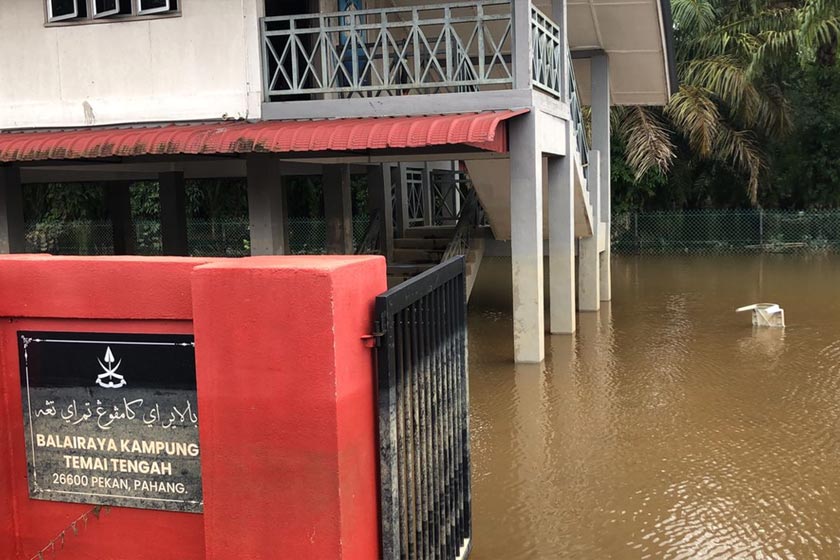 Mengikut info terbaharu daripada Jabatan Pengairan dan Saliran (JPS) Negeri Pahang, sehingga kini, lapan stesen sungai mencatatkan paras melepasi tahap waspada. - Foto Astro AWANI