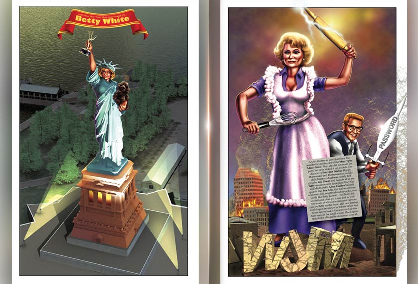 A page from a biography comic book tracing the life of Betty White is seen in this handout image obtained by Reuters on January 4, 2022. TidalWave Productions/Handout via REUTERS 