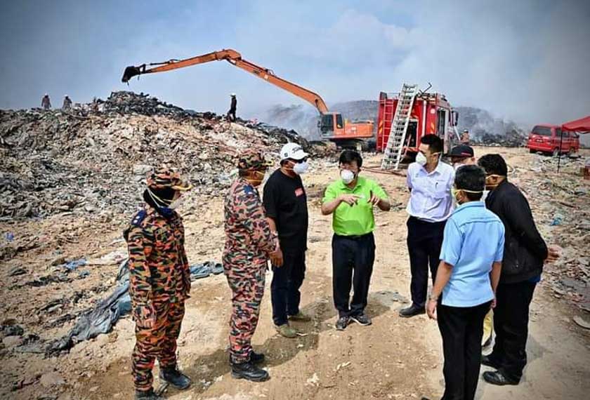 Pembukaan PPS berkenaan susulan kebakaran Tapak Pelupusan Sampah Pulau Burung, yang berlaku sejak Rabu lalu yang masih belum padam sepenuhnya sehingga kini. - Foto ihsan Buletin Mutiara