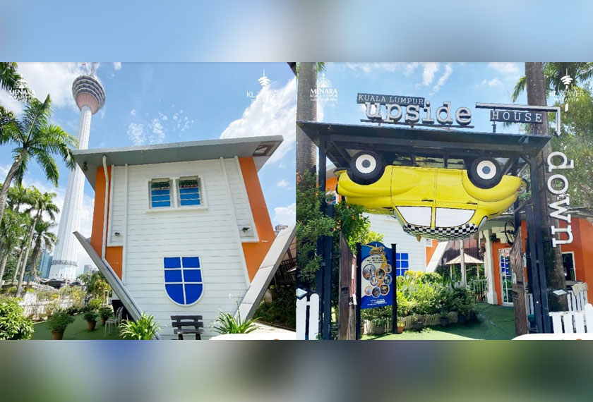 You can check out the Upside Down House at the base of Menara KL, a two-story house that stands on its roof! 