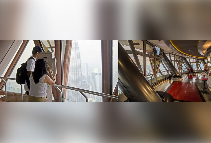 There is an observation deck available if you want to stay inside.